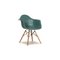 Turquoise Plastic & Wood DAW Armchair by Eames for Vitra, Image 1