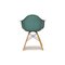 Türkiser DAW Armlehnstuhl aus Kunststoff & Holz von Eames für Vitra 9