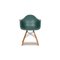 Türkiser DAW Armlehnstuhl aus Kunststoff & Holz von Eames für Vitra 7