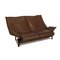 Veranda Loveseat in Brown Leather by Vico Magistretti for Cassina 3