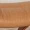 Poltrona e poggiapiedi Sunrise in pelle beige di Stressless, set di 2, Immagine 5