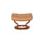 Beige Leather Sunrise Armchair & Footstool from Stressless, Set of 2 14