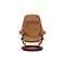 Beige Leather Sunrise Armchair & Footstool from Stressless, Set of 2 10