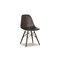 Grauer DSR Beistellstuhl aus Kunststoff & Holz von Eames für Vitra 1
