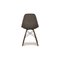 Grauer DSR Beistellstuhl aus Kunststoff & Holz von Eames für Vitra 10
