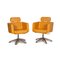 Yellow Leather 21-6091 Conference Armchairs from Stoll Giroflex, Set of 2 1