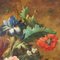 Nature Morte avec Fleurs en Pot et Nid avec Oeufs, 19ème Siècle, Huile sur Toile, Encadrée 5