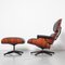 Lounge Chair and Ottoman by Charles & Ray Eames for Vitra for Eames Vitra, Set of 2 1