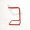 Vintage Red Metal & Clear Armchair, 1980s, Image 4