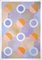 Natalia Roman, Large Diptych, Pastel Tones of Cool Futurist Checkered Pattern, Orange, Violet 2022 5
