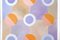 Natalia Roman, Large Diptych, Pastel Tones of Cool Futurist Checkered Pattern, Orange, Violet 2022 8