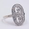 18k Antique White Gold Diamond Ring 2