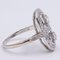 18k Antique White Gold Diamond Ring, Image 3