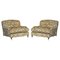 Love Seat Armchairs in Mulberry with Hounds Fabric from Howard, Set of 2 1