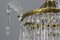 French Empire Crystal Glass and Brass Chandelier, 1930s, Image 10