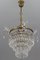 French Empire Crystal Glass and Brass Chandelier, 1930s 14