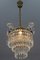 Lámpara de araña francesa Imperio de cristal y latón, años 30, Imagen 3