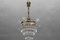 Lámpara de araña francesa Imperio de cristal y latón, años 30, Imagen 19