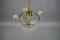 French Empire Crystal Glass and Brass Chandelier, 1930s 11