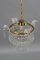 French Empire Crystal Glass and Brass Chandelier, 1930s 16