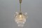 French Empire Crystal Glass and Brass Chandelier, 1930s 7