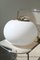 Vintage White Swirl Oval Ceiling Lamp from Murano Vetri 1