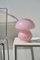 Vintage Murano Pink Swirl Mushroom Table Lamp 3