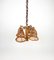 Lámpara colgante de ratán y bambú al estilo de Louis Sognot, Italia, años 60, Imagen 7