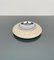 Travertine and Steel Round Ashtray by Marble Art, Italy, 1970s 2