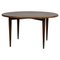 Round Coffee Table in Walnut and Metal attributed to Gio Ponti, Italy, 1950s 1