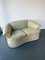 Antikes Cremefarbenes Gestreiftes Sofa 1