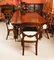 Vintage Extending Dining Table 10 Balloon Back Dining Chairs, Set of 11 2