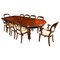 Table de Salle à Manger à Rallonge Vintage avec 10 Chaises de Salle à Manger à Dossier Ballon, Set de 11 1