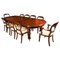 Vintage Extending Dining Table 10 Balloon Back Dining Chairs, Set of 11, Image 1