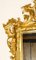 Espejo decorativo monumental italiano rococó vintage de madera dorada, Imagen 4