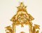 Espejo decorativo monumental italiano rococó vintage de madera dorada, Imagen 3