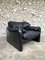 Black Leather Maralunga Armchair by Vico Magistretti for Cassina, Image 1