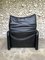 Black Leather Maralunga Armchair by Vico Magistretti for Cassina 8