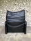 Black Leather Maralunga Armchair by Vico Magistretti for Cassina, Image 8