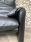 Black Leather Maralunga Armchair by Vico Magistretti for Cassina, Image 12