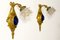 Brass Wall Lights with Opal Glass Tulip, 1920s, Set of 2, Image 7