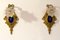Brass Wall Lights with Opal Glass Tulip, 1920s, Set of 2, Image 1