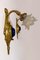 Brass Wall Lights with Opal Glass Tulip, 1920s, Set of 2 5