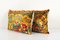 Housses de Coussin Lombaire en Velours Jaune, Set de 2 2