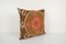 Mid-20th Century Brown Square Ethnic Suzani Cushion Cover 3