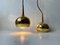 Vintage Brass Pendant Lamps by Hans-Agne Jakobsson for Markaryd, 1960s, Set of 2 4