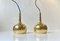 Vintage Brass Pendant Lamps by Hans-Agne Jakobsson for Markaryd, 1960s, Set of 2, Image 1