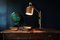 Lampe de Bureau Riddle en Laiton par Bert Frank 3