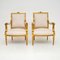 Antique French Gilt Wood Armchairs, 1930s, Set of 2 2