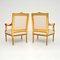 Antique French Gilt Wood Armchairs, 1930s, Set of 2 10